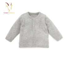 Baby Boy Cashmere Cardigan Suéter Liso Crianças Cardigan